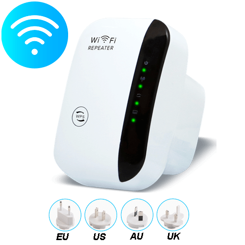 WiFi Booster, Wireless WiFi Booster, WiFi Range Extender, Compatible with All WiFi Devices - Wifi SuperBoost