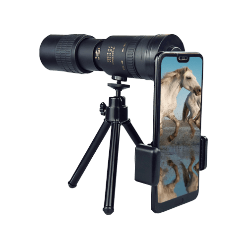 Super Zoom Telescope, Night Vision Monocular with Smartphone Holder and Tripod, Pocket Telescope - ZoomShot