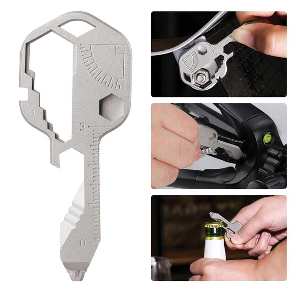 KEY24 MULTIFUNCTION WRENCH, 24 TOOLS IN 1, SCREWDRIVER, BOTTLE OPENER, CAN OPENER, HEX WRENCH, FOR HIKING, FISHING AND CAMPING