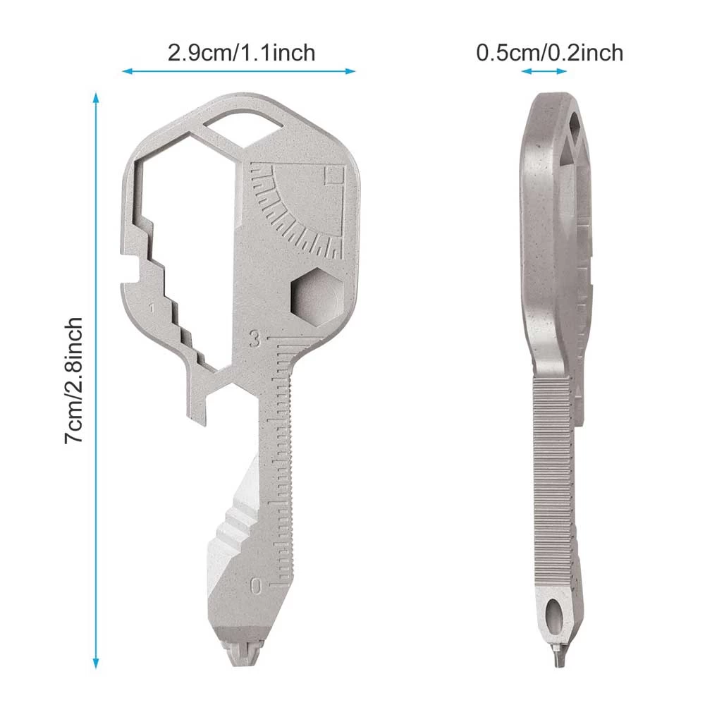 Multifunctional Key24, 24 Tools in 1, Screwdriver, Bottle Opener, Can Opener, Hex Key, For Hiking