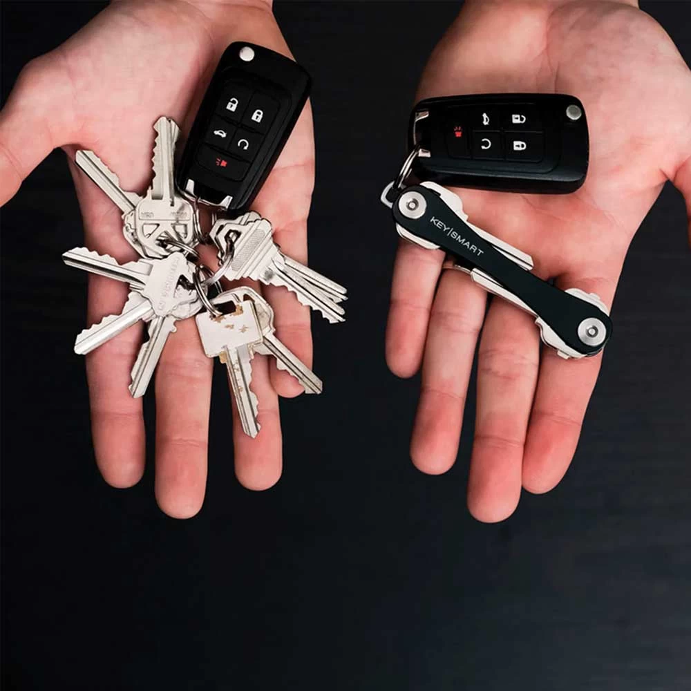 ERGONOMIC KEY HOLDER, COMPACT AND PRACTICAL, KEYSMART, TO STORE YOUR KEYS LIKE A SWISS ARMY KNIFE