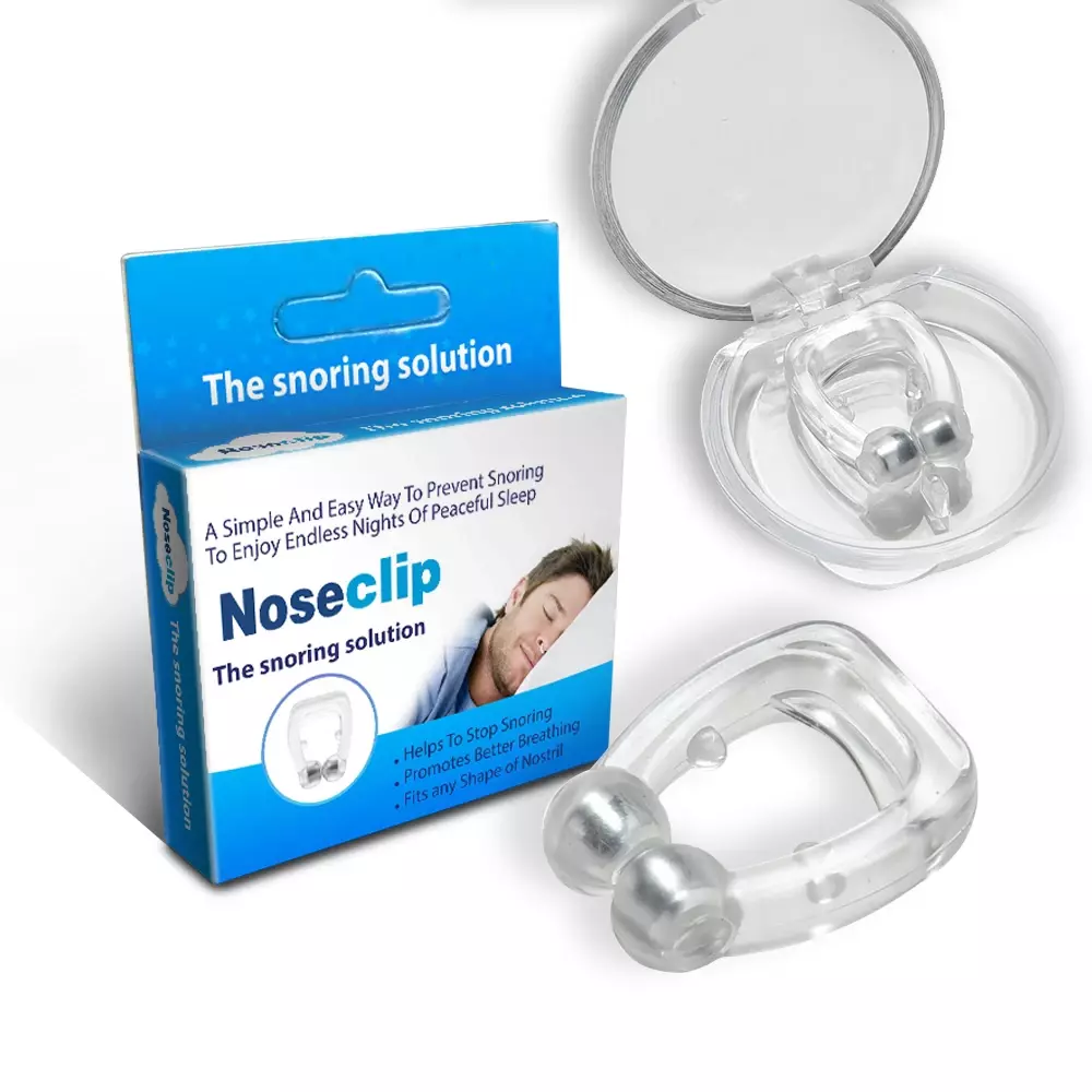 Anti Snoring NoseClip, Magnetic Silicone Nose Clip, Prevent Intermittent Apnea, Improve Breathing For Comfortable Sleep