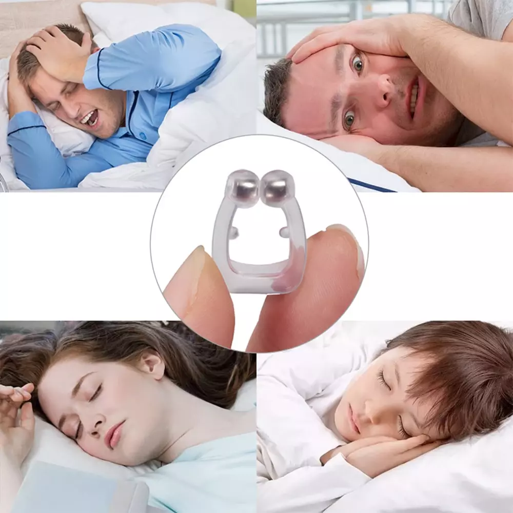 Anti Snoring NoseClip, Magnetic Silicone Nose Clip, Prevent Intermittent Apnea, Improve Breathing For Comfortable Sleep