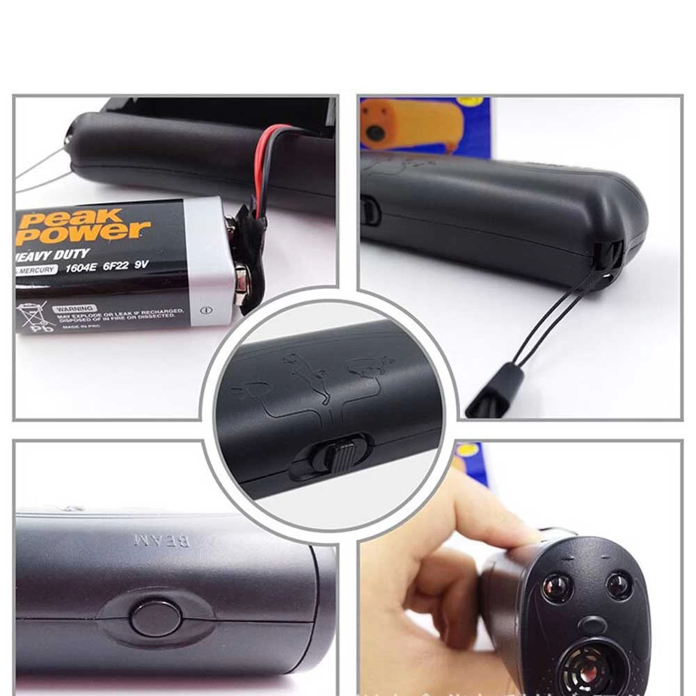 Ultrasonic Dog Bark Control Device, Bark Stopper, Dog Training Device with Flashlight