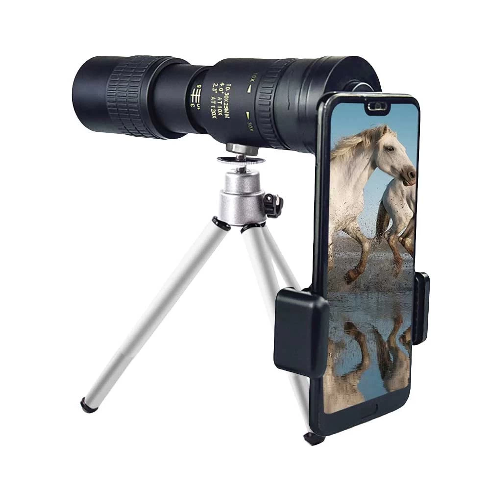 Super Zoom Telescope, Night Vision Monocular with Smartphone Support and Tripod, Pocket Telescope - ZoomShot